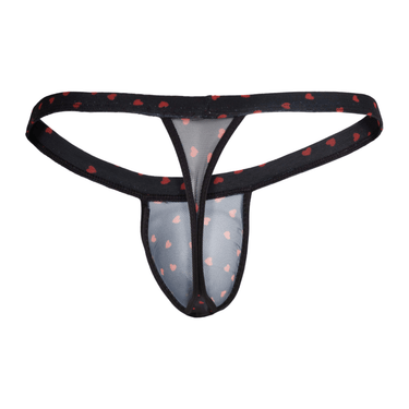 Secret Male SMK022 Flower Laced Thong with Hearts Contemporary Men's Lingerie