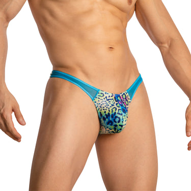 Daniel Alexander DAI100 Seductive Bikini with animal print and transparency Sensual Men's Underwear