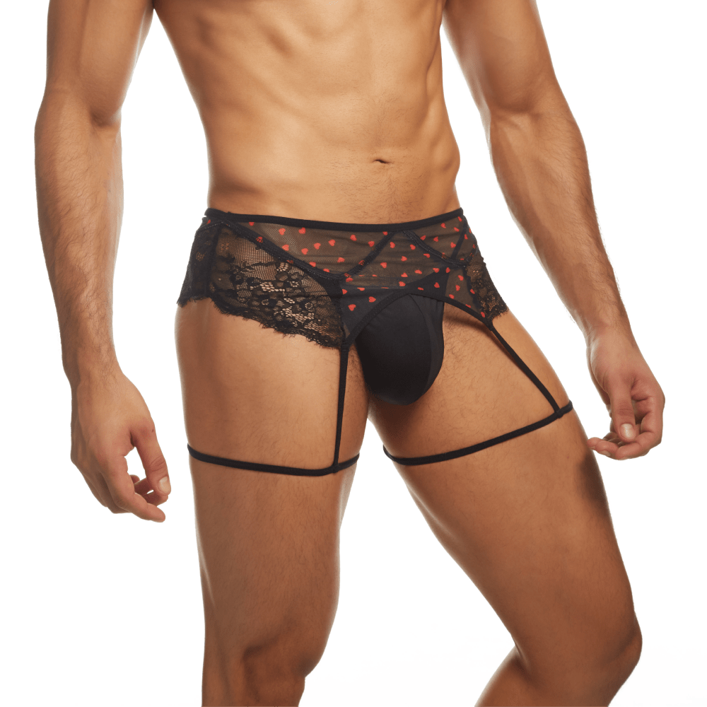 Secret Male Black Lingerie: Valentine's Day Provocative Sexy & Erotic Peek-a-boo Underwear | Erogenos.com Secret Male Black Lingerie: Valentine's Day Provocative Sexy & Erotic Peek-a-boo Underwear | Erogenos.com